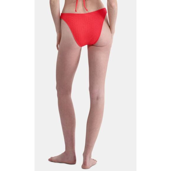 New NOBO No Boundaries Bright Pink Textured Cheeky High Leg Large Bikini Bottoms - Picture 3 of 3